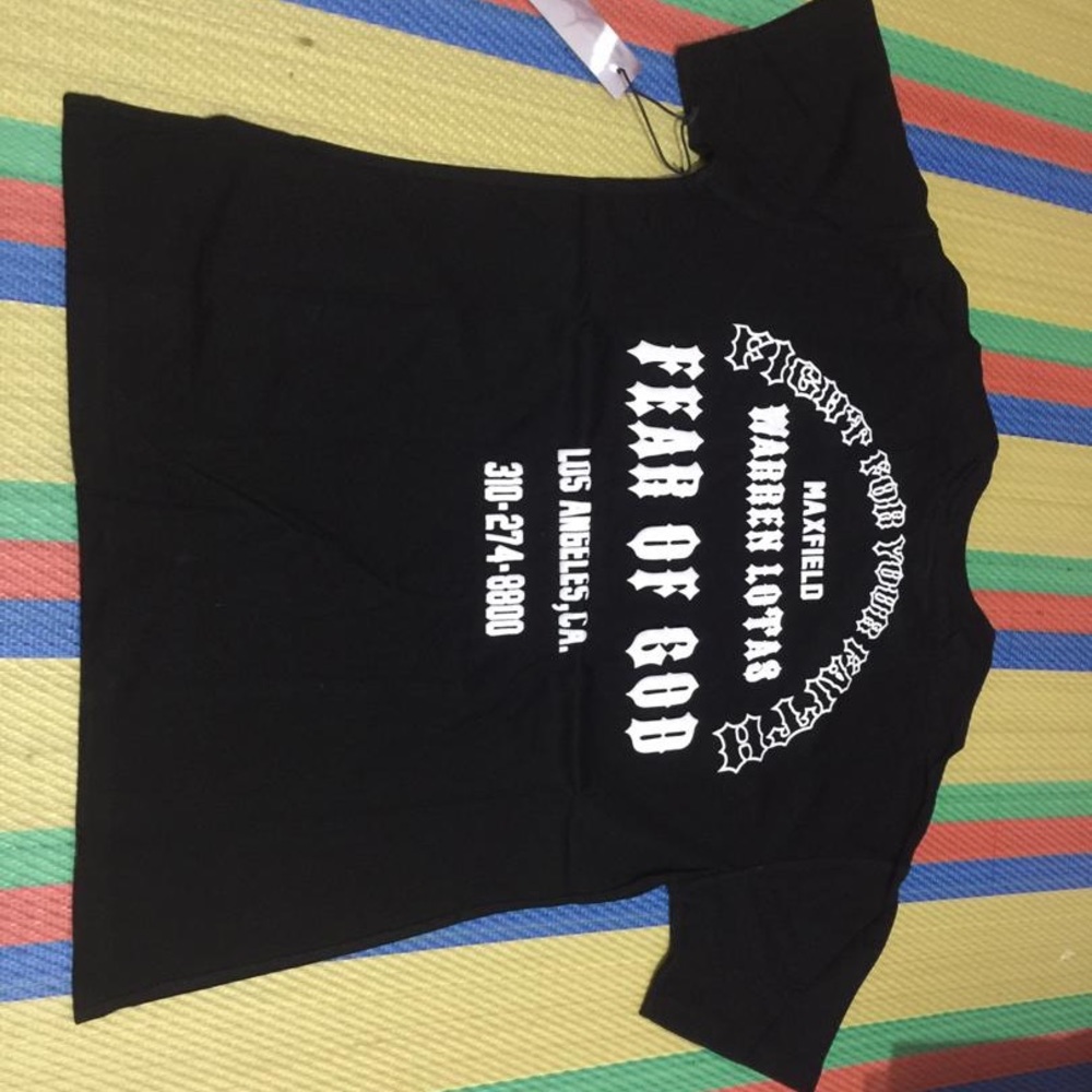 Fear Of God 3D Text T Shirt